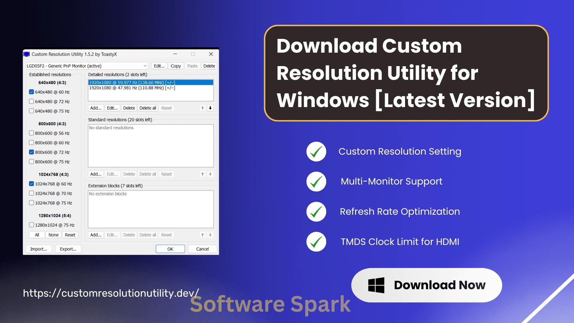 CRU – Unlock Hidden Resolutions & Refresh Rates on Any Monitor